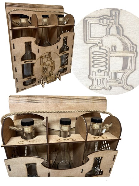 Подарочный набор "Самогонный Погребок" 3 бутылки.