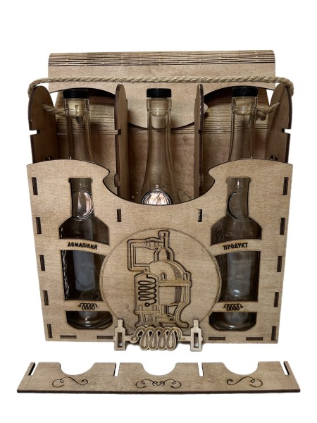 Подарочный набор "Самогонный Погребок" 3 бутылки.