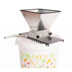 ДВУХВАЛЬЦОВАЯ МЕЛЬНИЦА/ДРОБИЛКА ДЛЯ СОЛОДА HOPPY BREW С БУНКЕРОМ И ПОДСТАВКОЙ