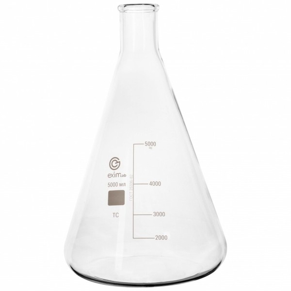 Колба коническая стекло 5000мл 