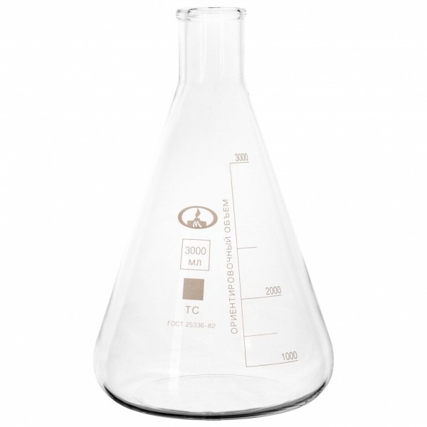 Колба коническая стекло 2000мл 
