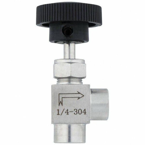 Кран игольчатый угловой 90 градусов внутренняя резьба