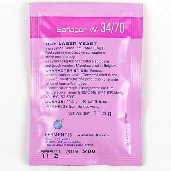 Дрожжи Fermentis Saflager W-34/70, 11,5 г