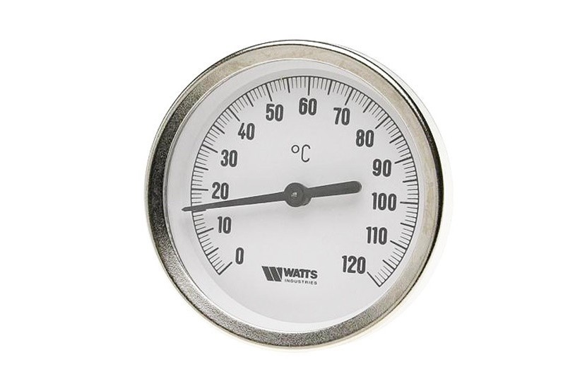 Термометр биметаллический с погружной гильзой 63 мм штуцер 50 мм