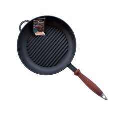 Сковорода гриль с деревянной ручкой 260*40