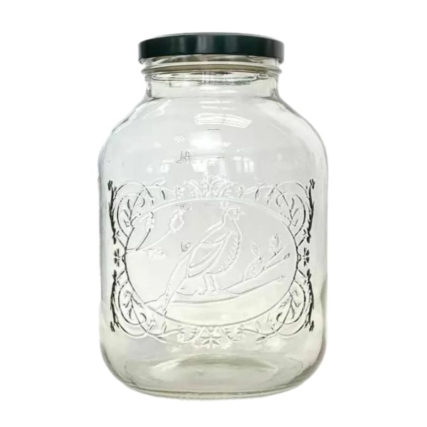 Банка 5 литров " Фазан" с ручками и разметкой.