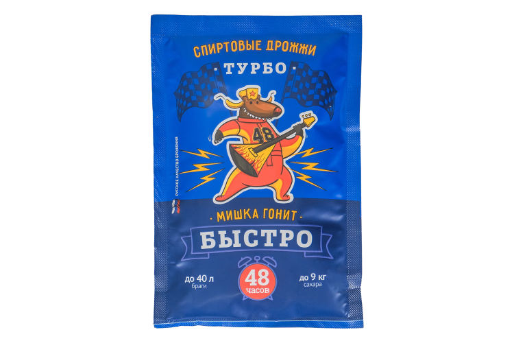 Мишка гонит быстро спиртовые дрожжи купить в "самогонном погребке"