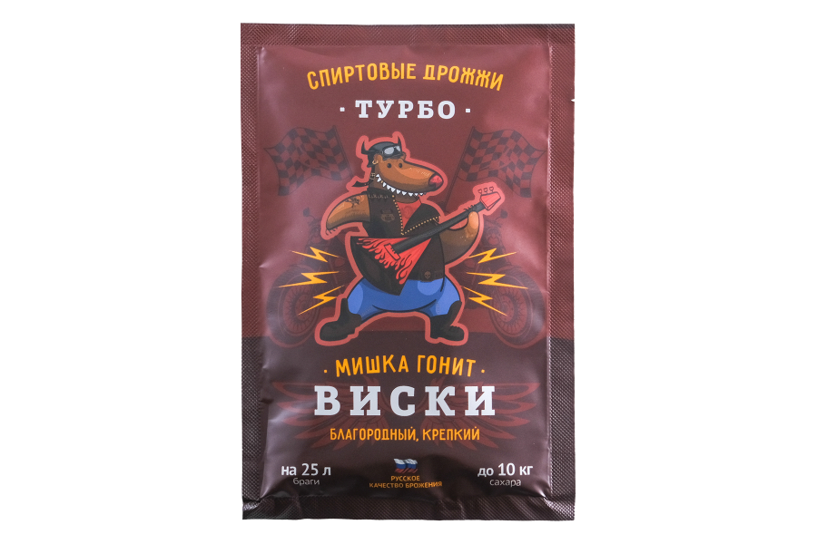 Спиртовые турбо дрожжи "Мишка гонит ВИСКИ"