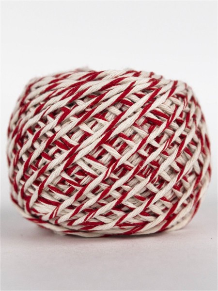 Шпагат хлопчатобумажный красно-белый