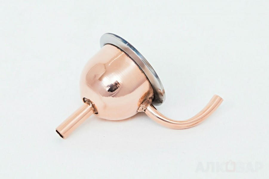 Медный приемник дистиллята с ТСА (носик)