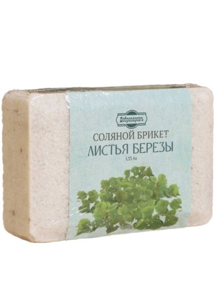 Соляной брикет "Листья березы" 1.35 кг.