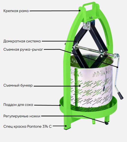 Пресс домкратный "SOK",без кожуха