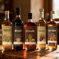 Этикетки на бутылку